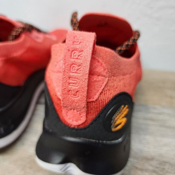 Under Armour Curry Flow Go Running Shoes Coral Red Black 3023814-604 Siz… - Picture 6 of 13